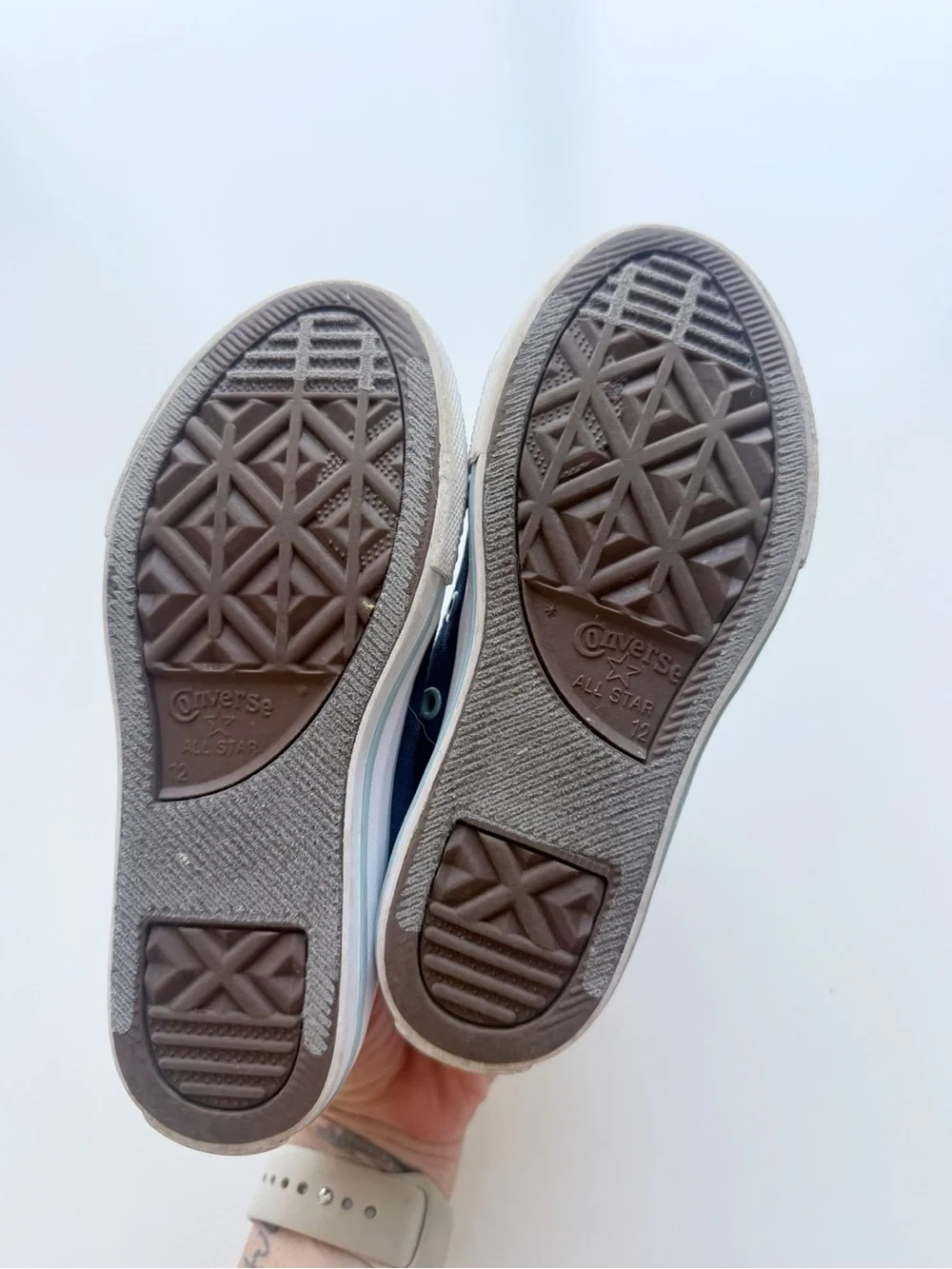 Converse All Stars Double Tongue Blue Size 12